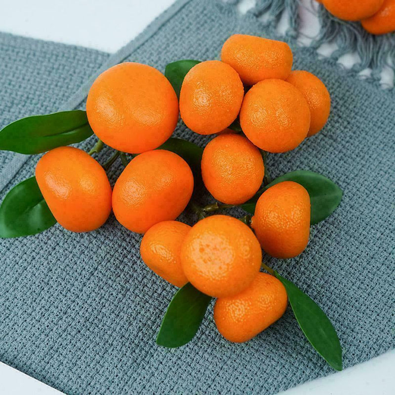 5PCS Realistic Lifelike Artificial Tangerine Fruit Food Home Y7O1 Oranges C8E1