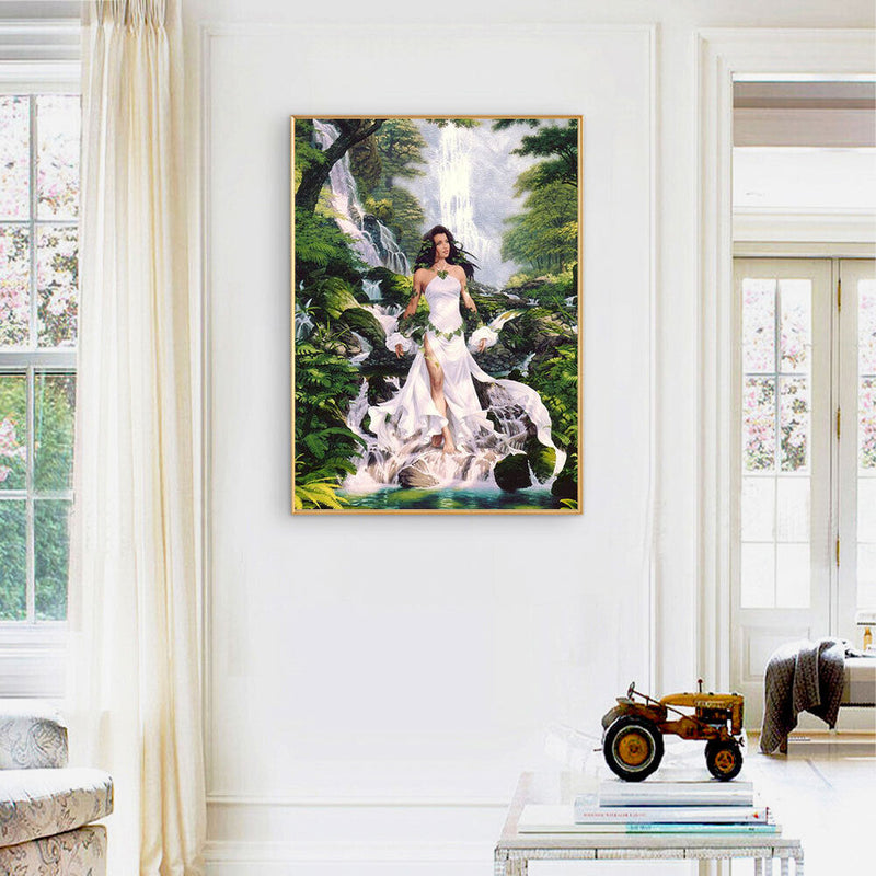 Forest Elf Girl Oil Paint By Numbers Kits Canvas Picture Wall Art DIY Craft