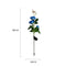 IP65 Waterproof Solar Powered 3 LED Rose Light Garden Ground Lamp (Blue) Newly