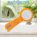 5 in 1 Thermometer with Compass and LED Lamp for Money Checking Magnifier
