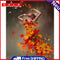 Maple Leaf Girl Colouring Oil Canvas Picture DIY Handpainted Paint By Number Kit