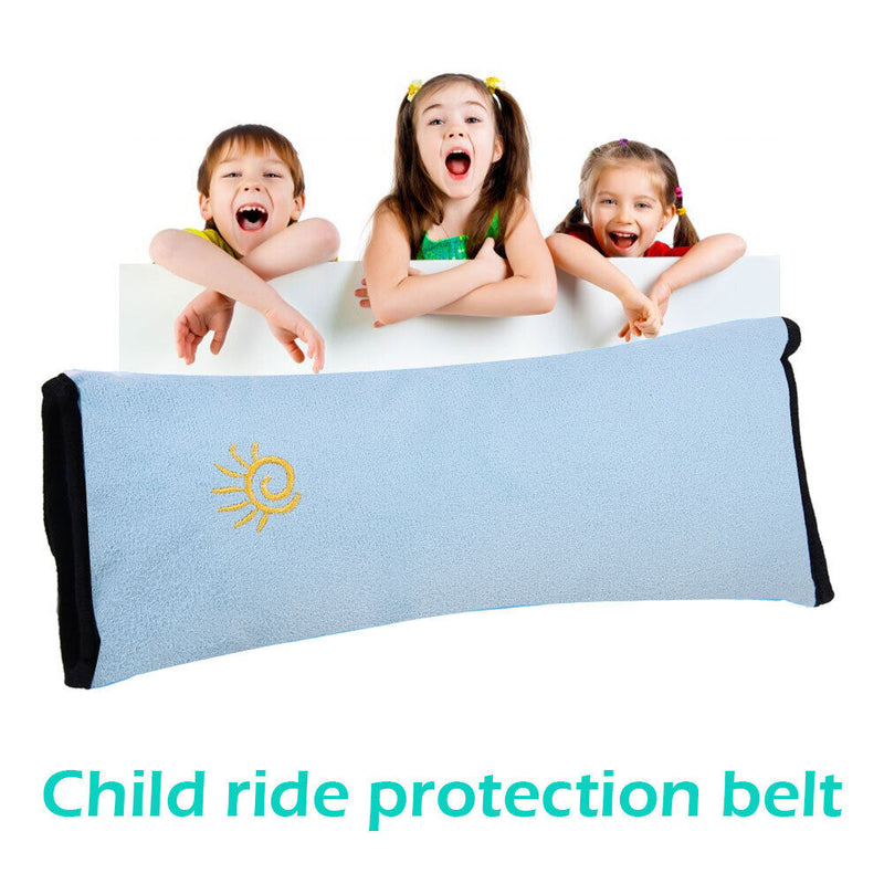 Plush Car Seat Belt Cover Breathable Kids Seatbelt Shoulder Pad (Sky Blue) Newly