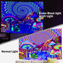 Fluorescent Tapestry Colorful Mushroom Wall Hanging Luminous Tapestries Dec
