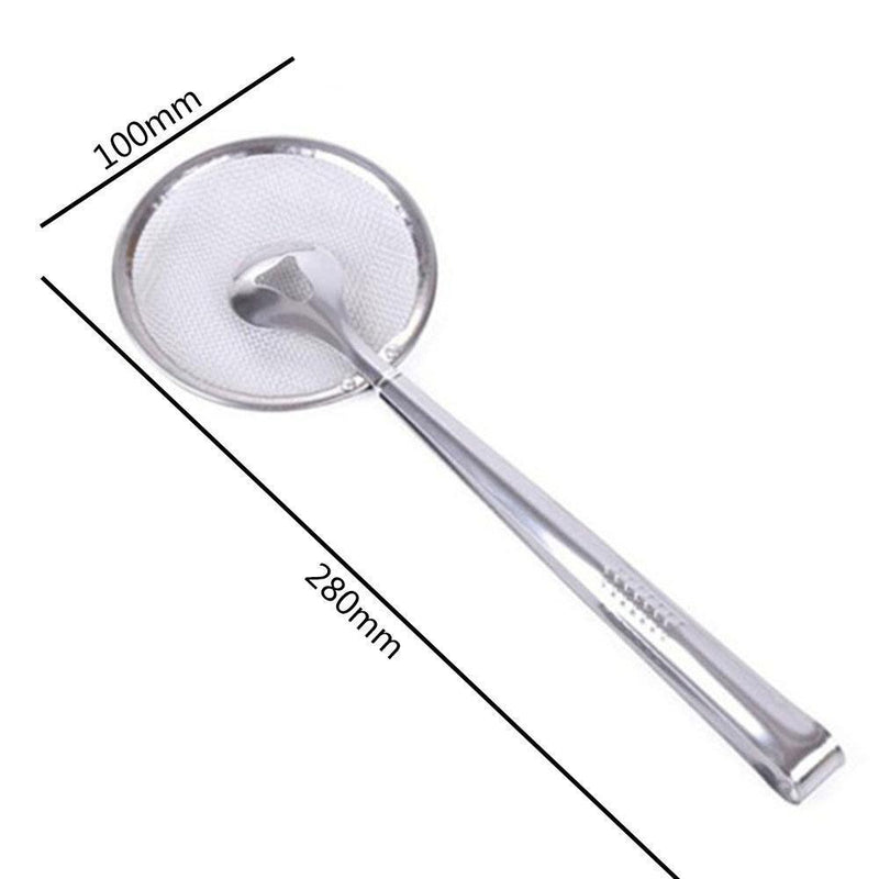 Stainless Steel Oil Food Strainer Filter Spoon Snack Clip Kitchen 4pcs