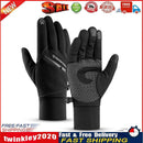 Fleece Ski Gloves Touch Screen Waterproof Warm Riding Mittens (Black 2XL) Newly