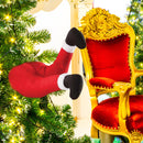 Hanging Christmas Santa Legs Plush Feet Festive Christmas Decorations for Home