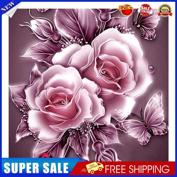 Frameless Oil Paint By Numbers Flower DIY Canvas Picture Craft Kit for Home