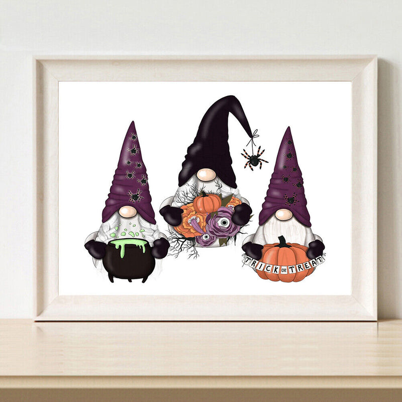 Christmas Goblin Oil Paint By Numbers Picture DIY Hand Painted Wall Art Crafts