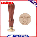 25mm Animal Pattern Round Fire Lacquer Sealing Wax with Handle Album Handmade