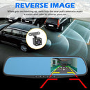 Q103B Rearview Mirror Car DVR Camera 4.3 inch IPS 1080p Dual Lens Dashcam Newly