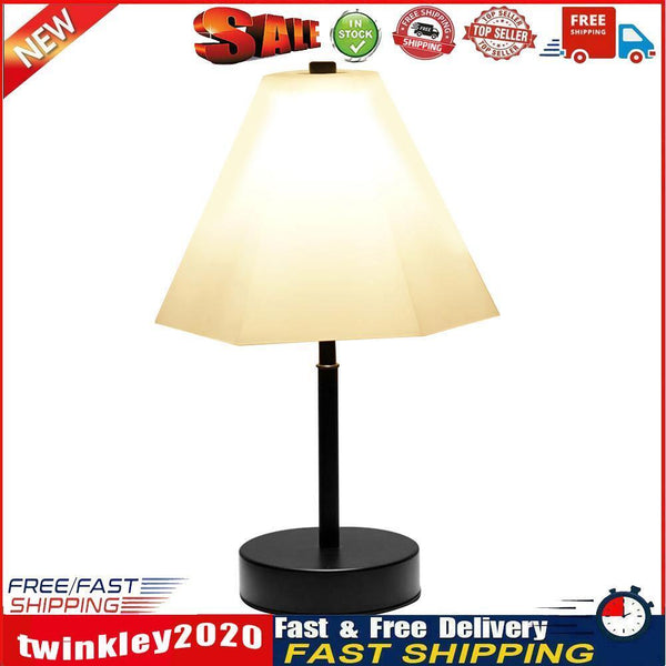 Retro LED Pleated Lamp Night Light Warm Light Study Bedside Decor Lamp (B) Newly