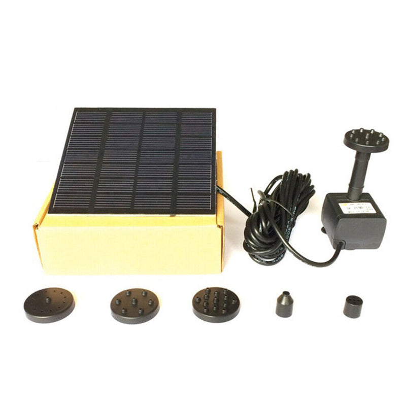 Solar Water Fountain Floating Pools Pond with Nozzle Waterfall Garden Lawn Decor
