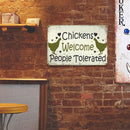 30x20cm Chicken Animal Print Rectangular Metal Retro Tin Drawing Flat Style