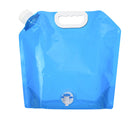 5pcs 10L Portable Outdoor Water Bag Foldable Camping Picnic Carrier (Blue) Newly