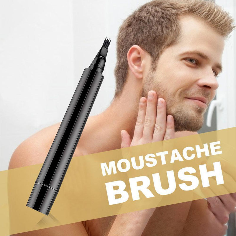 Beard Filling Pen Kit Eyebrow Moustache Filler Pencil Styling Tools (Black)