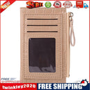 Retro Women PU Alligator Pattern Card Holder Contrast Color Wallet (Khaki)