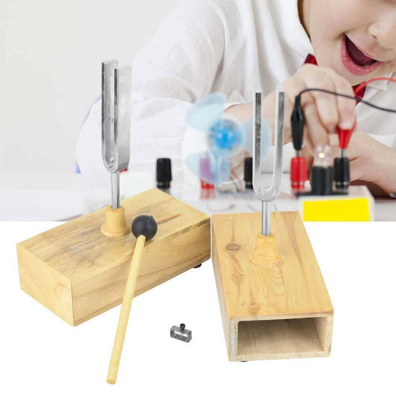 440 Hz Tuning Fork With Wooden Resonator And Beaters For Learning Musics