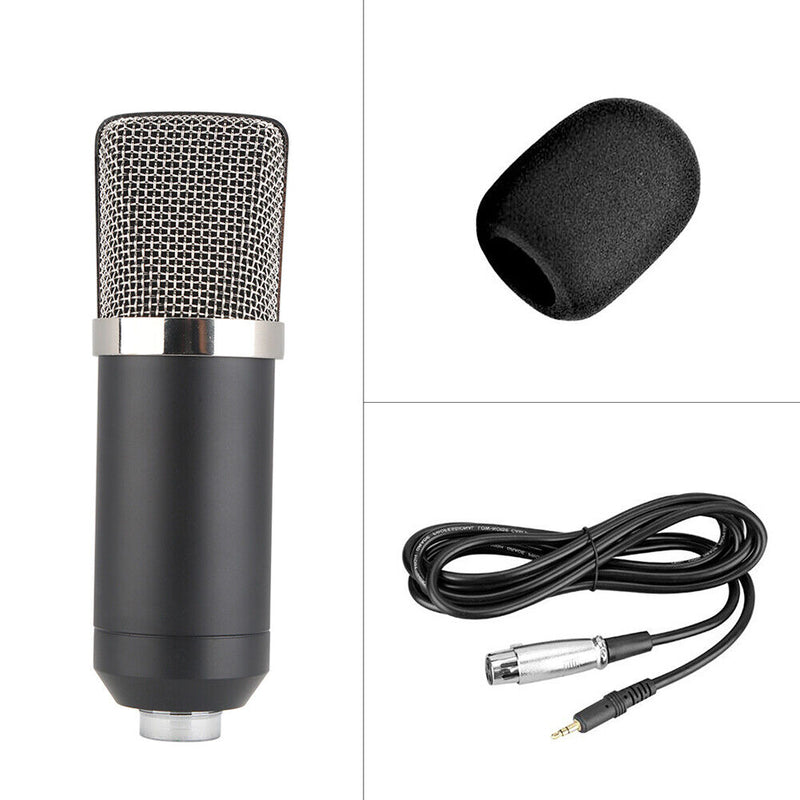 BM-700 Desk-mounted Studio Broadcasting Record Condenser Microphone (Black)