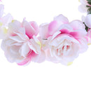 Bohemian Flowers European Bride Wedding Hairband Beach Accessories(Pink)