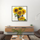 5D DIY Diamond Painting Kits Full Round Drill Sunflower Bouquet Mosaic Pict