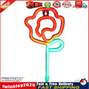 LED Neon Light Rose USB Battery Christmas Wedding Party Decor Lamp (Red B) Newly