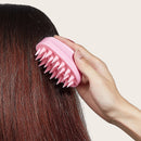 Silicone Head Smooth Hair Care Massage Brush Bath Scalp Stimulate (Pink) Newly