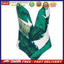 One-piece Swimsuit Floral Push Up Monokini Bathing Beachwear Swimwear (L)