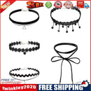 Fashion Girl Clavicle Short Necklace Lace Neck Rope(Agile/5 Piece Sets)