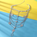 Summer Beach Tassel Anklet Bracelet Fashion Coin Pendant Women Barefoot San