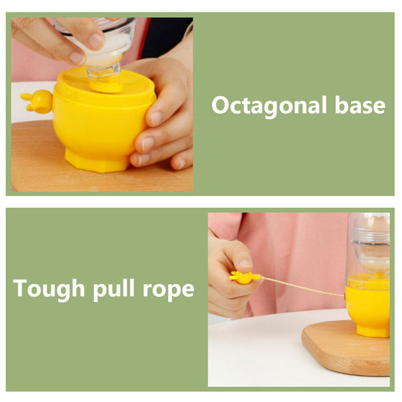 Manual Egg Shaker Egg Scrambler Puller White Yolk Mixer Blender (Yellow)