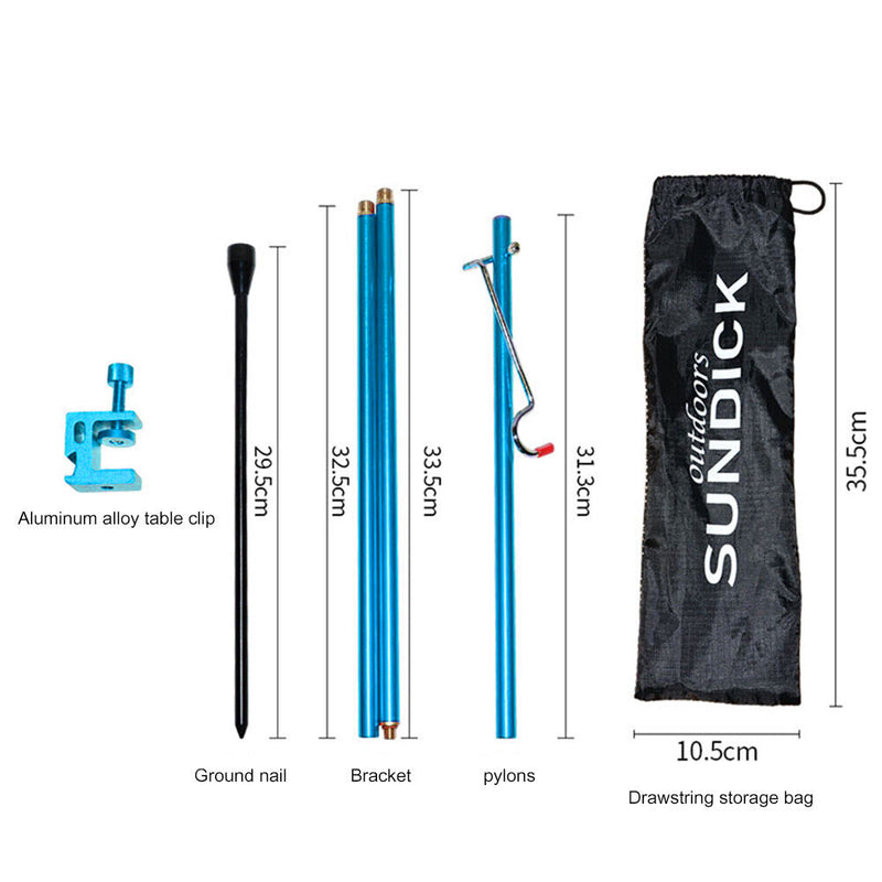 Telescopic Foldable Lamp Rod for Fishing Camping Light Holder Pole (Blue) Newly