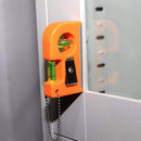 2 in 1 Mini Level Tool 2 Bubble Spirit Leveler Metal Chain Hook (Orange)