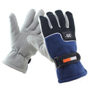 Men Winter Warm Fleece Thermal Motorcycle Ski Snow Snowboard Gloves Blue