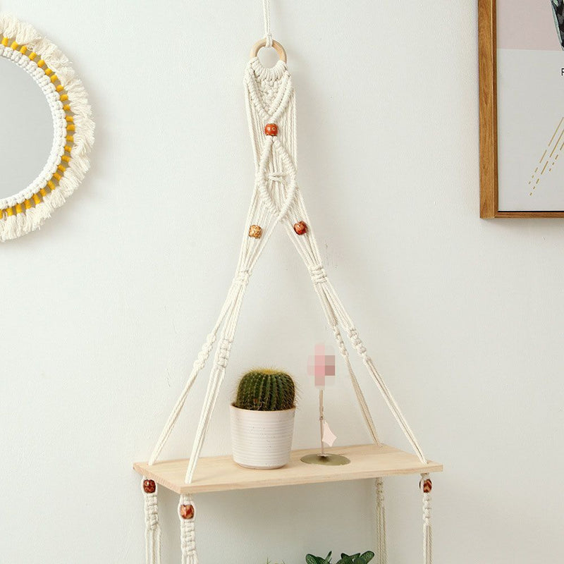 Decoration Hanging Basket Plants Holder Basket Flower Pot Hanging Cotton Rope