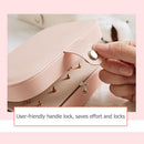 Korean Girls Earrings Plate Jewelry Box Ear Stud Ring Storage Box (Pink)