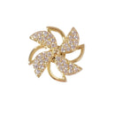 Flash Luxury Accessories Double-layer Rotating Windmill Nail Art Decoration
