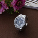Women Arabic Number Round Alloy Girls Finger Ring Watch Party Gifts