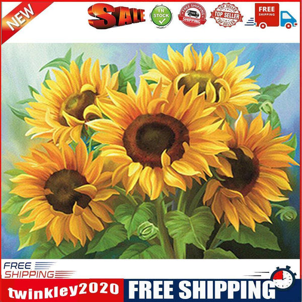 Oil Paint By Numbers Sunflowers Coloring Picture Digital Drawing L483