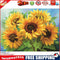 Oil Paint By Numbers Sunflowers Coloring Picture Digital Drawing L483