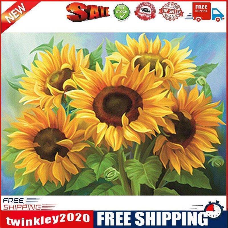 Oil Paint By Numbers Sunflowers Coloring Picture Digital Drawing L483