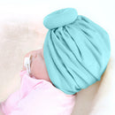 Simple Kids Boy Girl Cotton Soft Hat Children Solid Color Knot Beanie Turban Cap