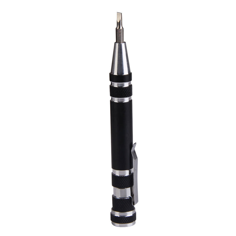 8 Kinds Aluminum Precision Pen Screw Driver Set Kit Mobile Tool Black Newly