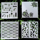 Paper Cards Scrapbooking Layering Stencils Walls Painting Embossing Template