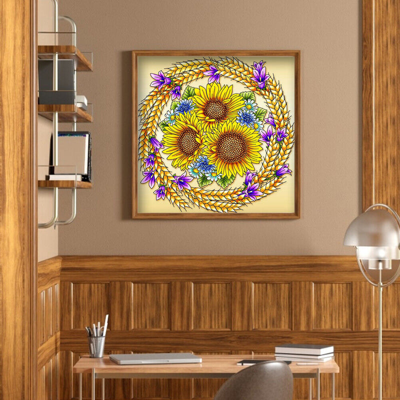 Diamond Painting Partial Special Drill sunflower Picture of Rhinestone Newly