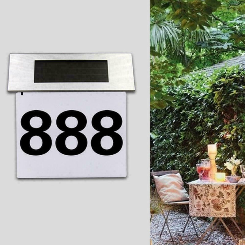 Solar House Number Plaque Light with 200LM Motion Sensor LED 8U7Y Addres I7A4