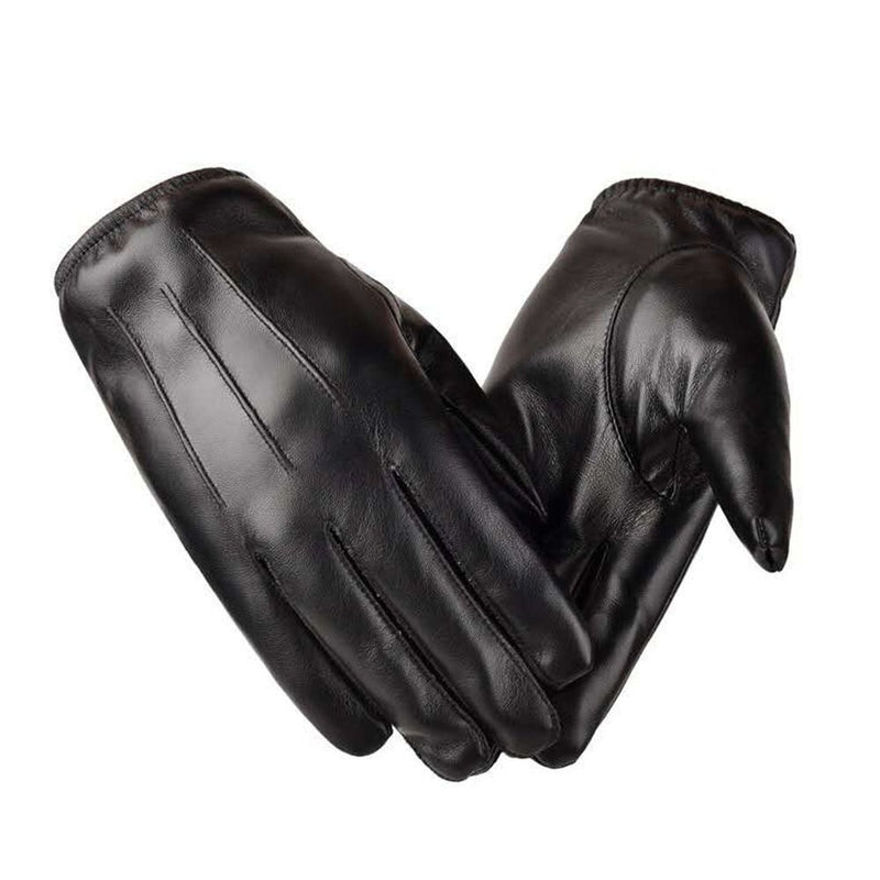Drive Gothic Punk Fleece Guantes Touch Screen Gloves PU Leather Gloves Thicken
