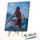 Painting By Numbers Acrylic Hand Painted Swimming Woman Digital Picture Decor