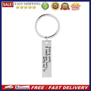 Fashion Men Letter Print Pendant Keychain Stainless Steel Key Ring (D1232)