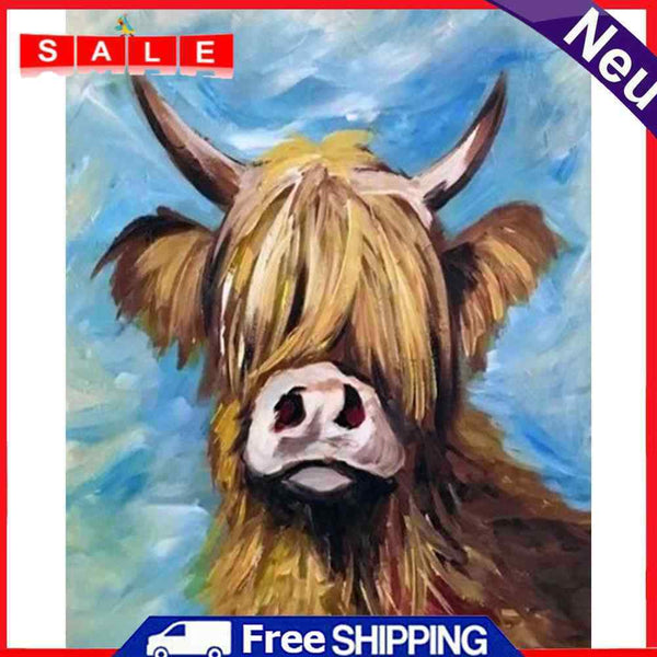 Yak Frameless Picture Oil Paint By Numbers Hand Painted Picture for Bedroom