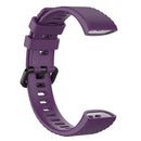 Silicone Watchband w/Buckle for Huawei Band 4 Pro TER-B29S (Dark Purple) Newly